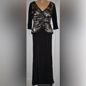 Montage by Mon Cheri Mother Of The Bride Lace Dress Sz 8 Excellent